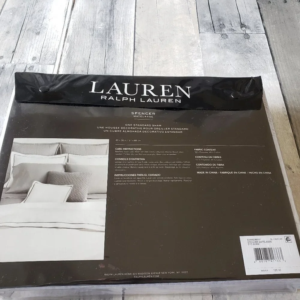 Ralph Lauren - Spencer Matelasse Cornflower Standard Sham